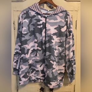 Pink and Gray Camo Hoodie